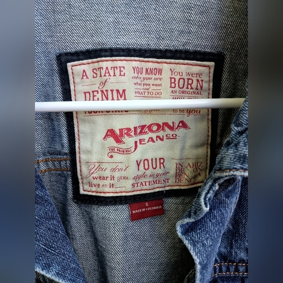 Vintage AriZona 100% Cotton Blue Denim Jacket_Small - Picture 2 of 12